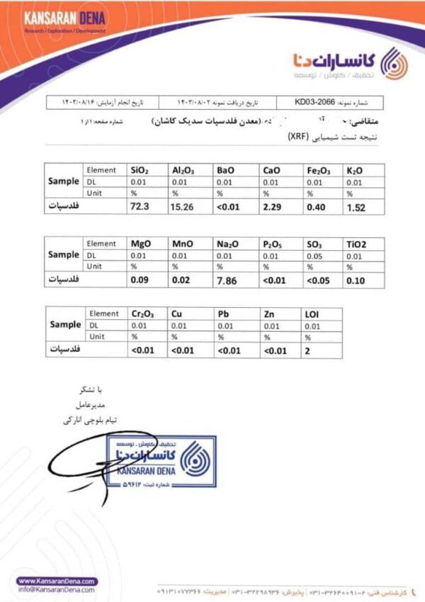 فلدسپات سدیک کاشان - تصویر 4